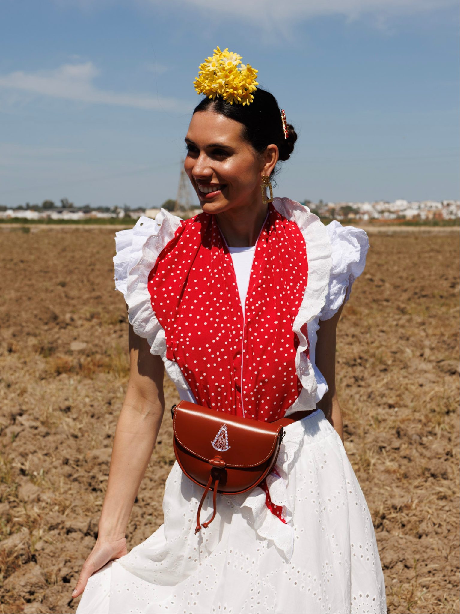 Piquillo de Romería de Lunares con Tira Bordada