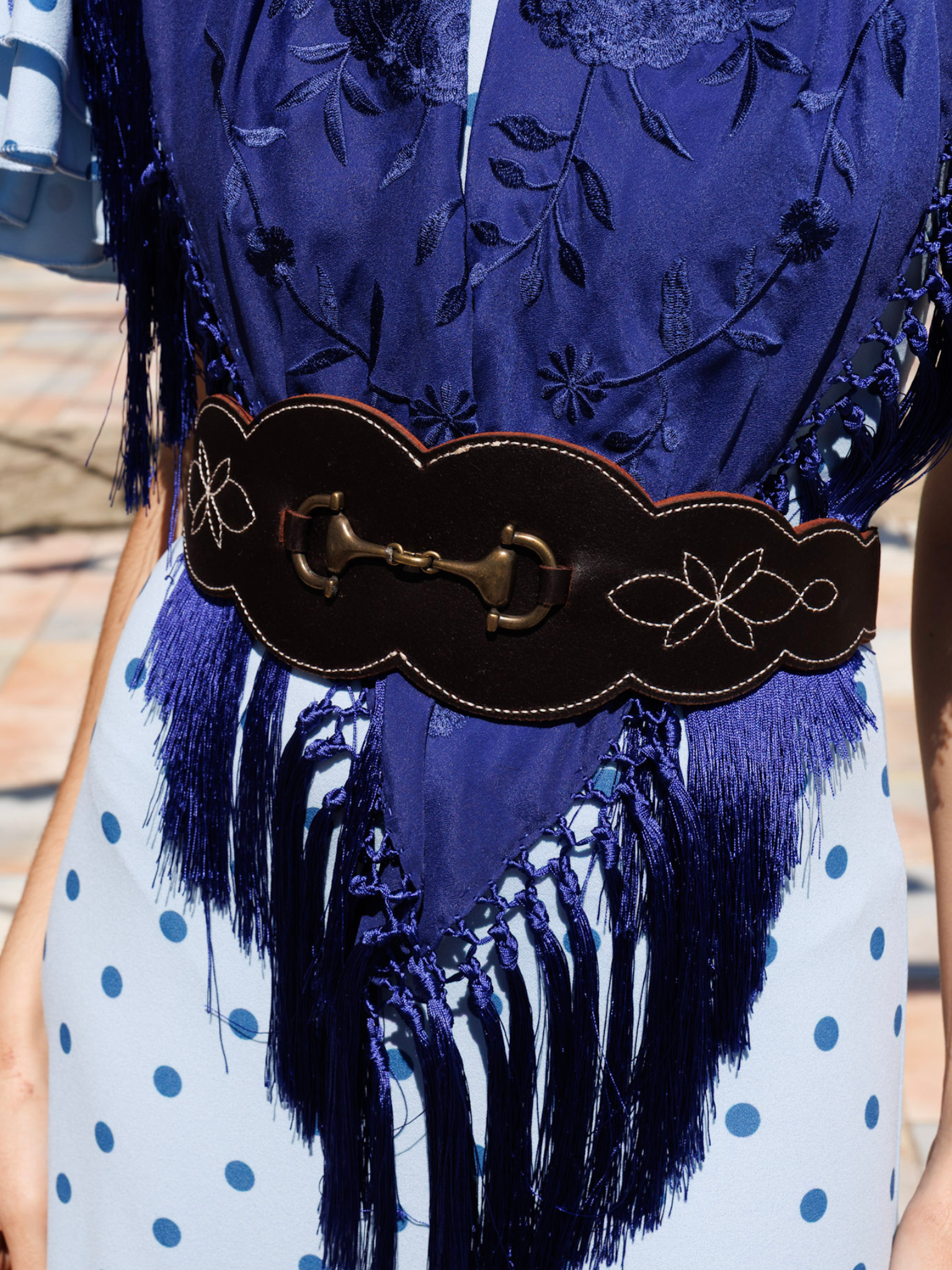 Fajín Rociero Herraje de Cuero