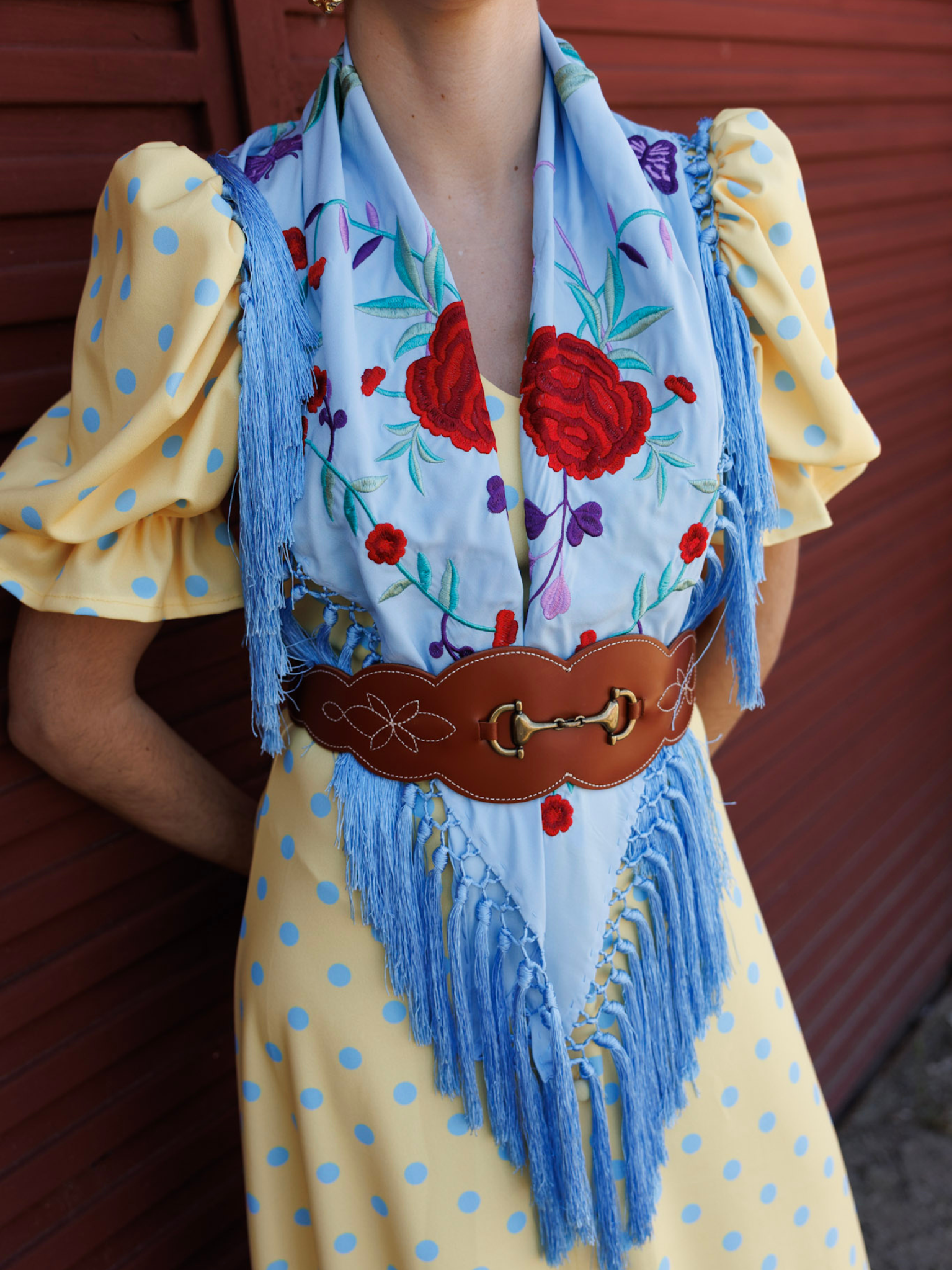 Fajín Rociero Herraje de Cuero