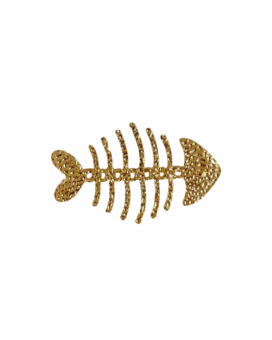 Broche De Flamenca Dorada Pez