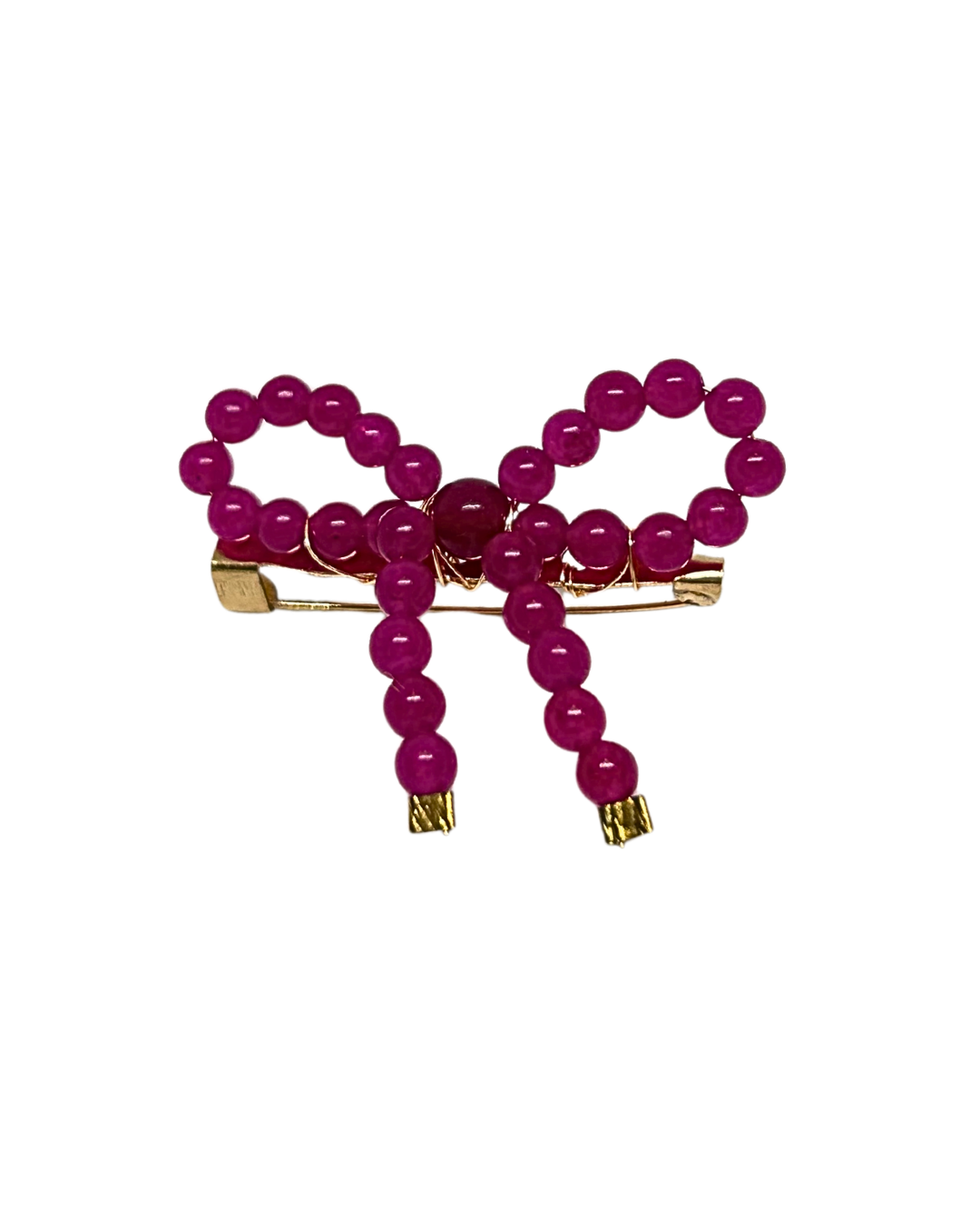 Broche  Lazo Bolitas buganvilla