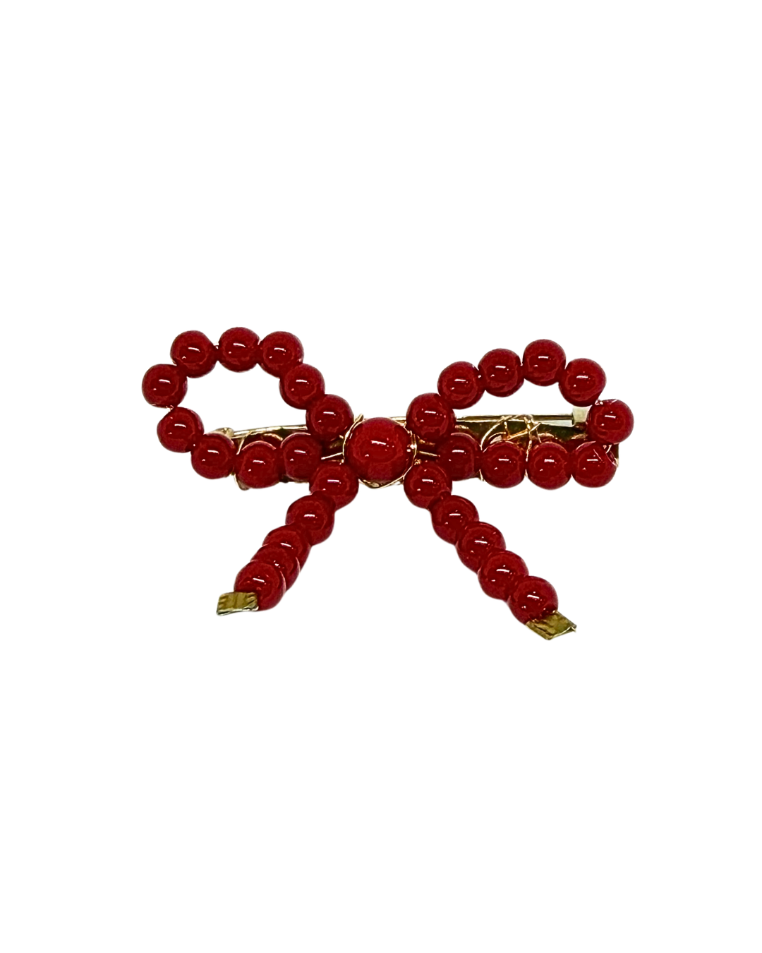 Broche Bolitas Rojo