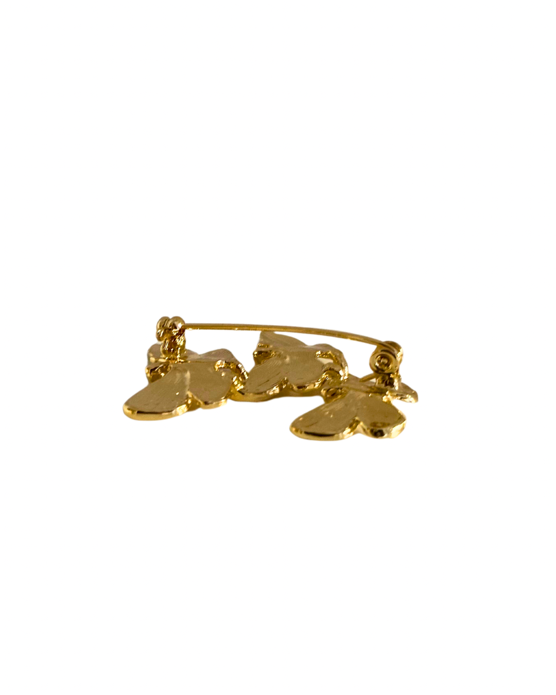 Broche de mariposas doradas de flamenca detalles