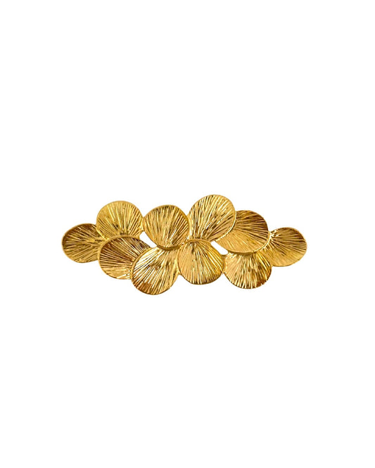 Broche de petalos dorados de flamenca