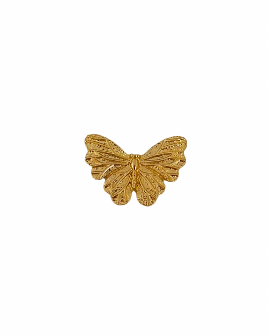 Broche mariposa dorada de flamenca