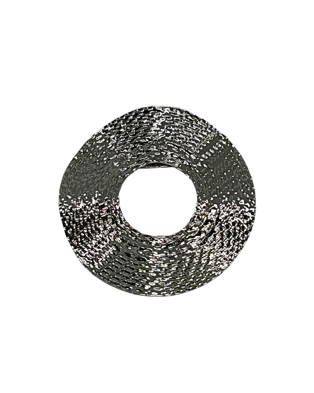 Broche plateado aro