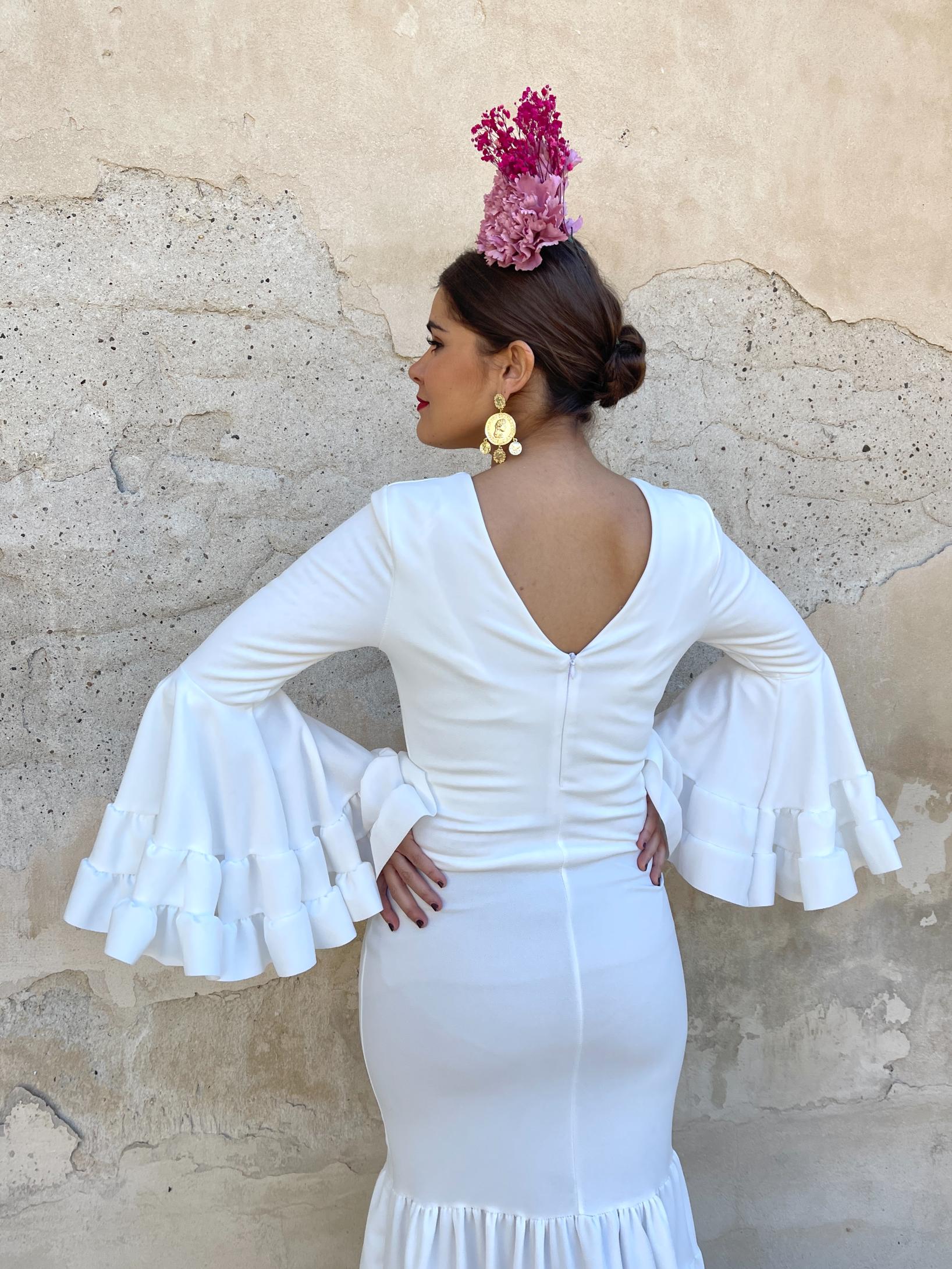 Traje Flamenca Low Cost Canastero Blanco