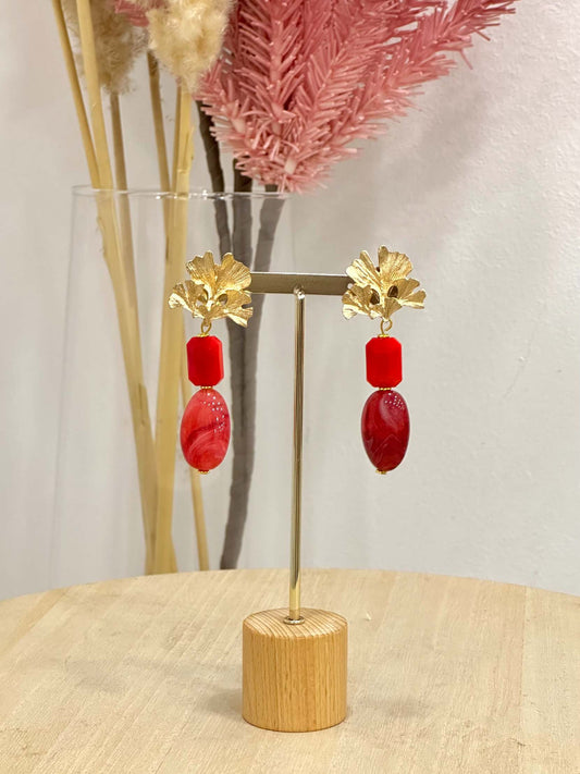 Pendientes Flamenca 'Tronío' Color Rojo