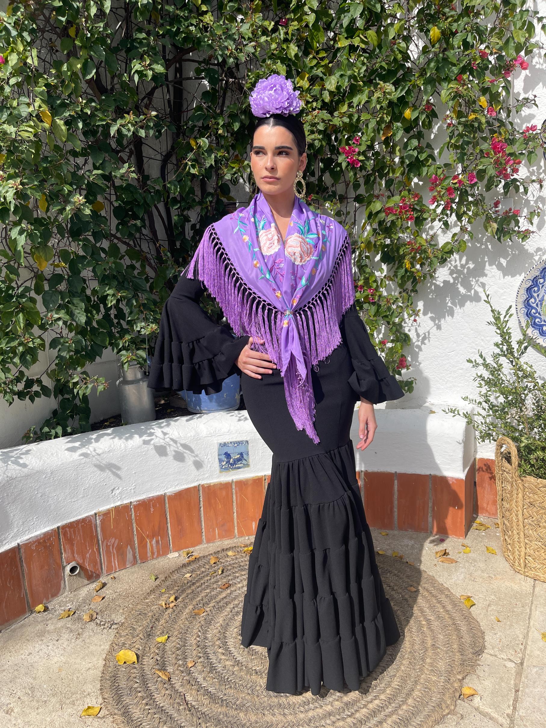 Traje Flamenca Low Cost Canastero Negro