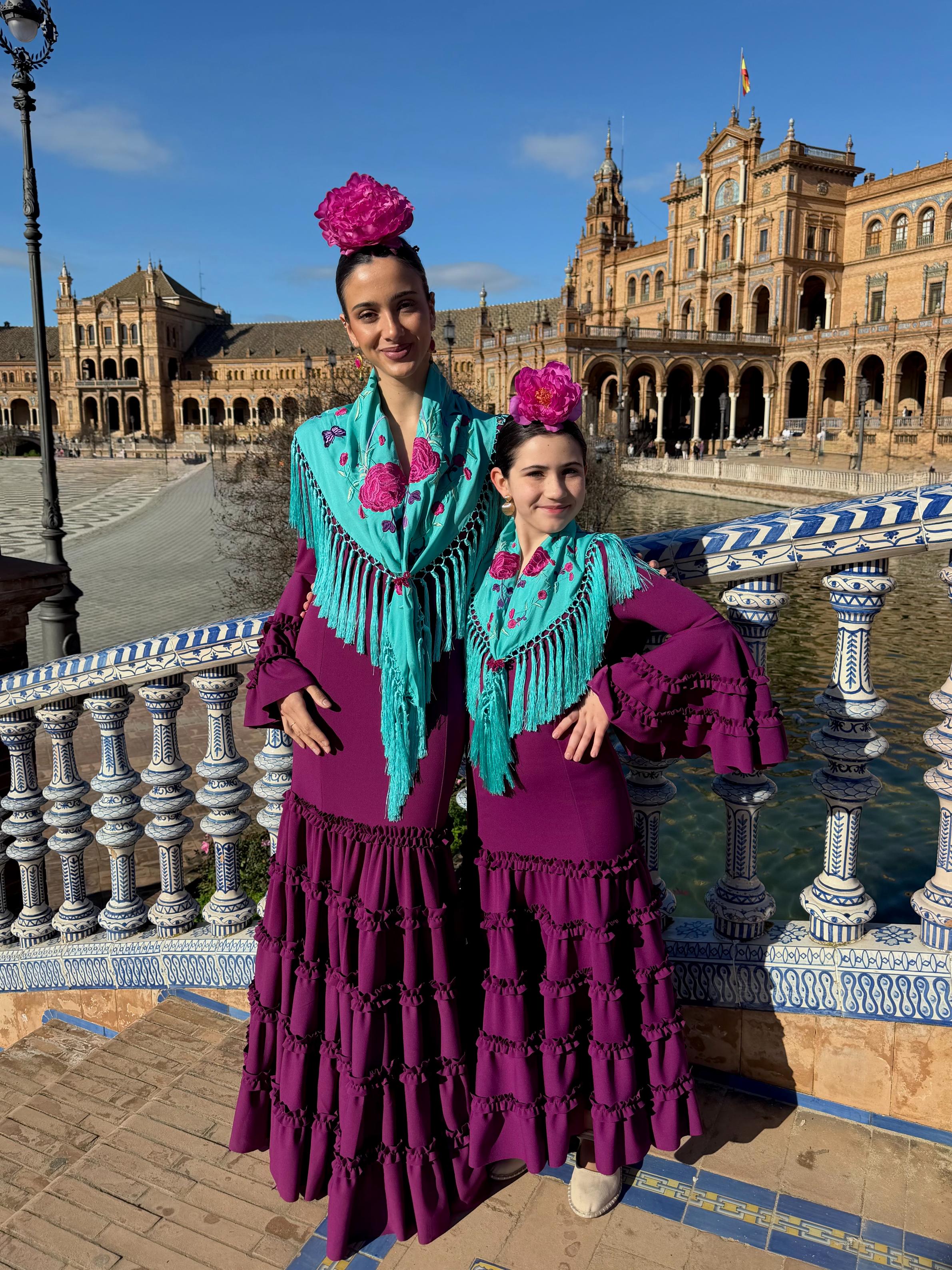 Traje de flamenca niña canastero económico buganvilla