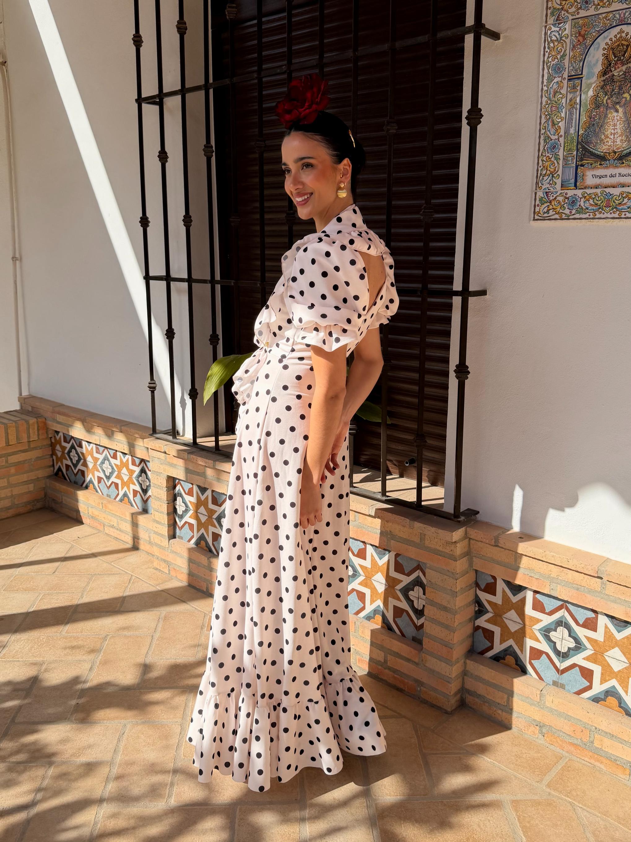 Bata Rociera Lunares Mangas de Farol Económica