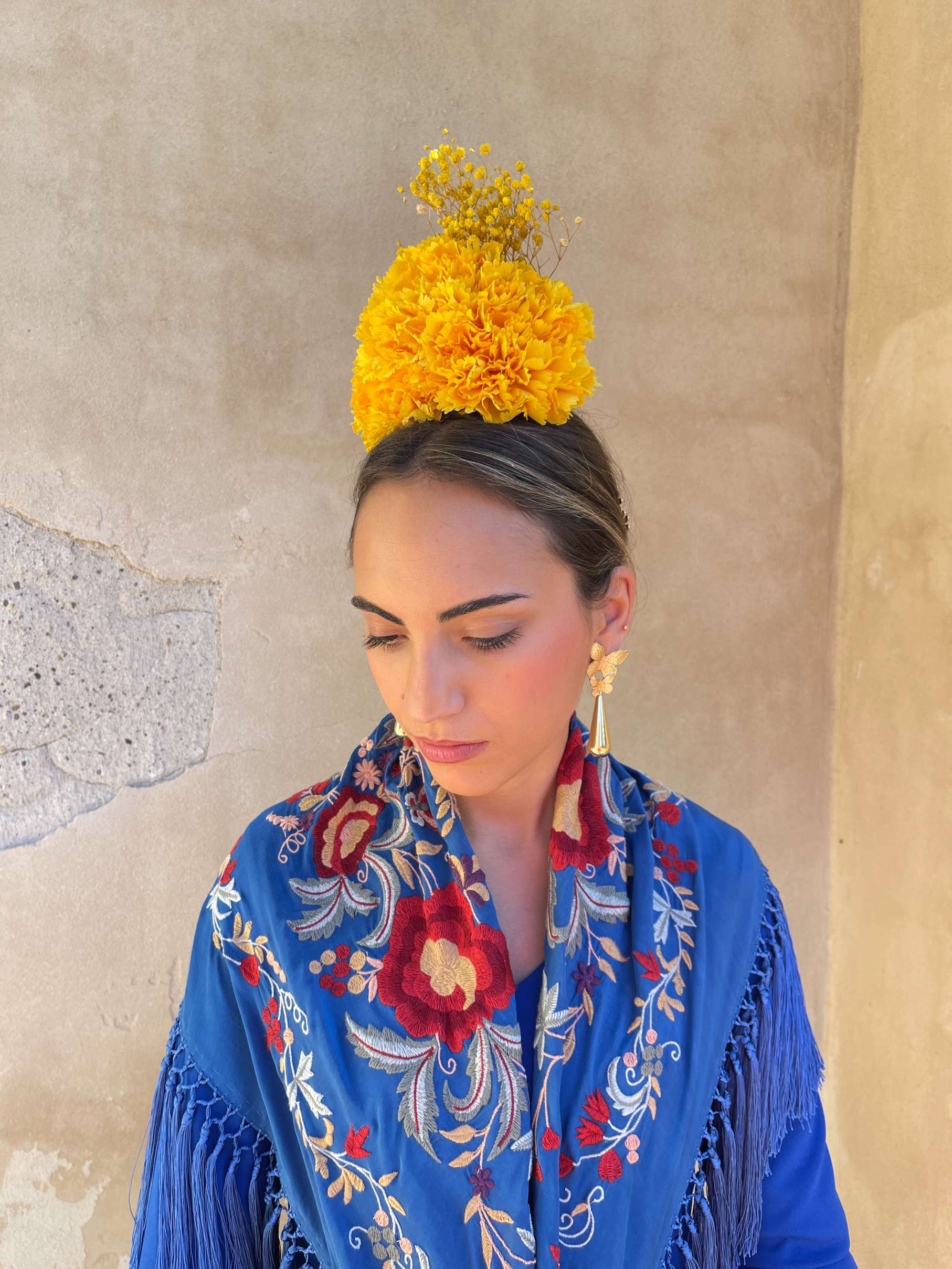 Ramillete Claveles Artesanal Amarillo