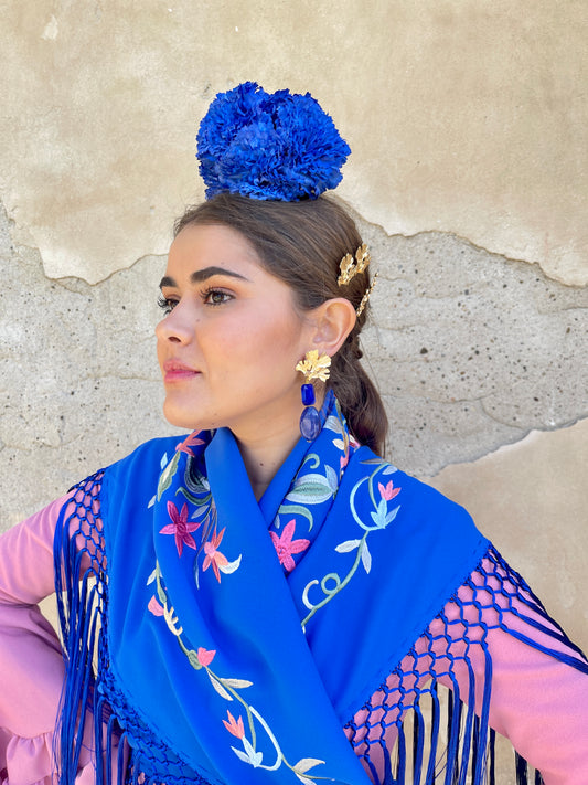 Pendientes Flamenca 'Poderío' Color Buganvilla – koralti