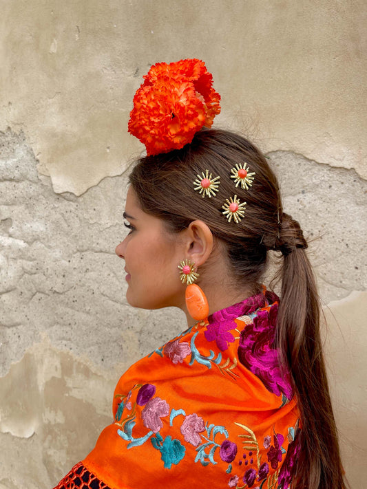 Pendientes Flamenca 'Tronío' Color Malva y morado – koralti