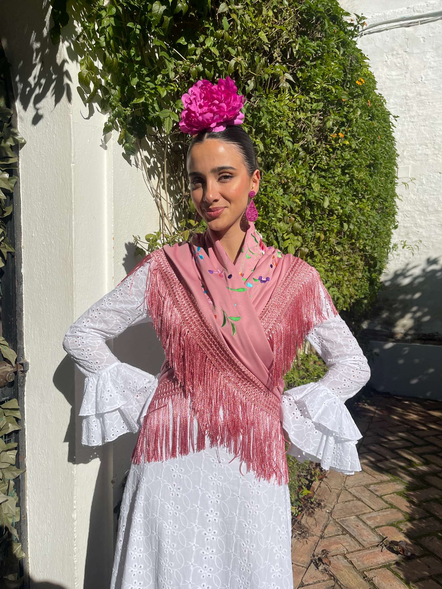 Mantón Bordado Maquillaje bordado de Colores