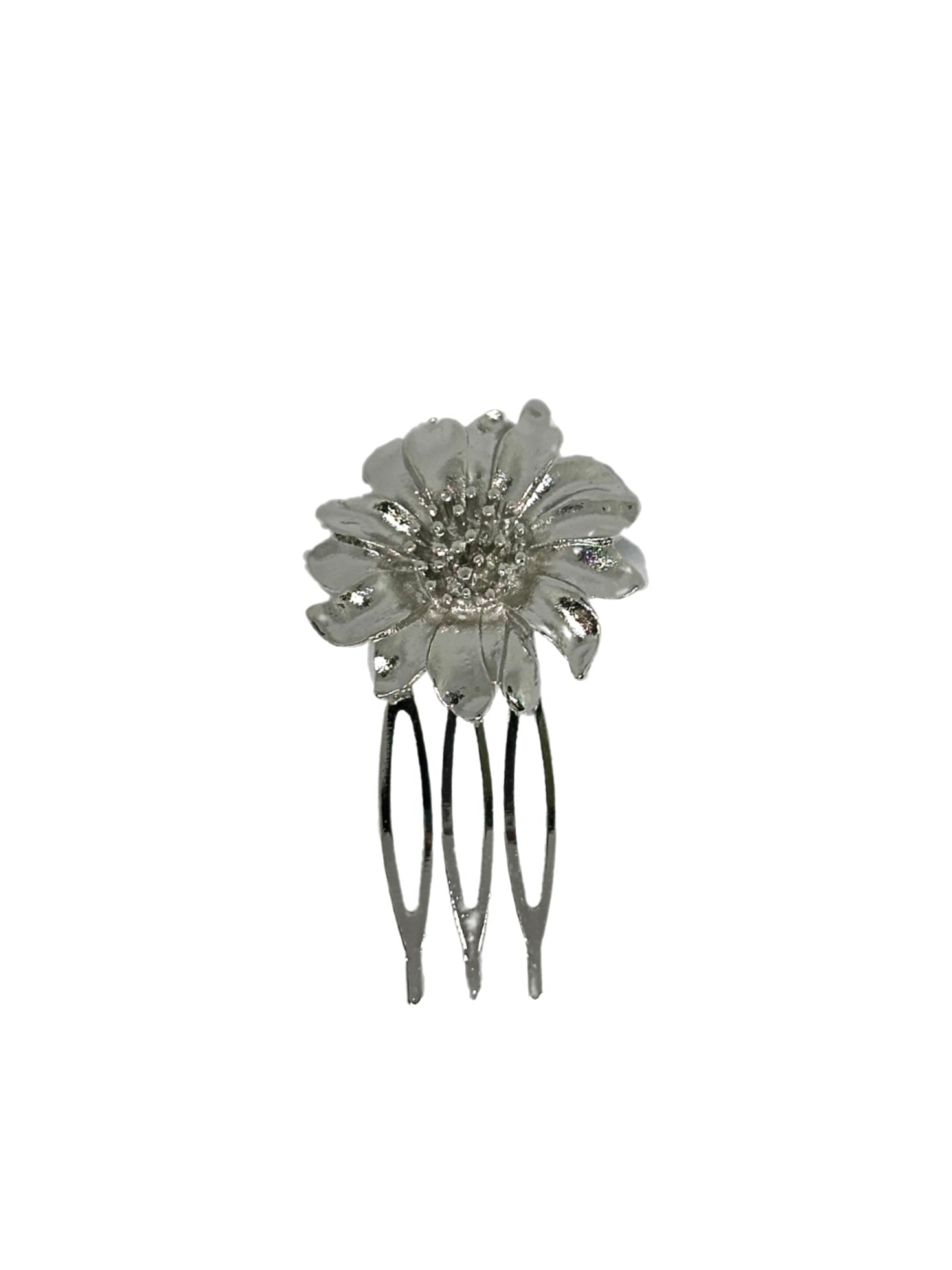 Peinecillo de flamenca girasol plateado