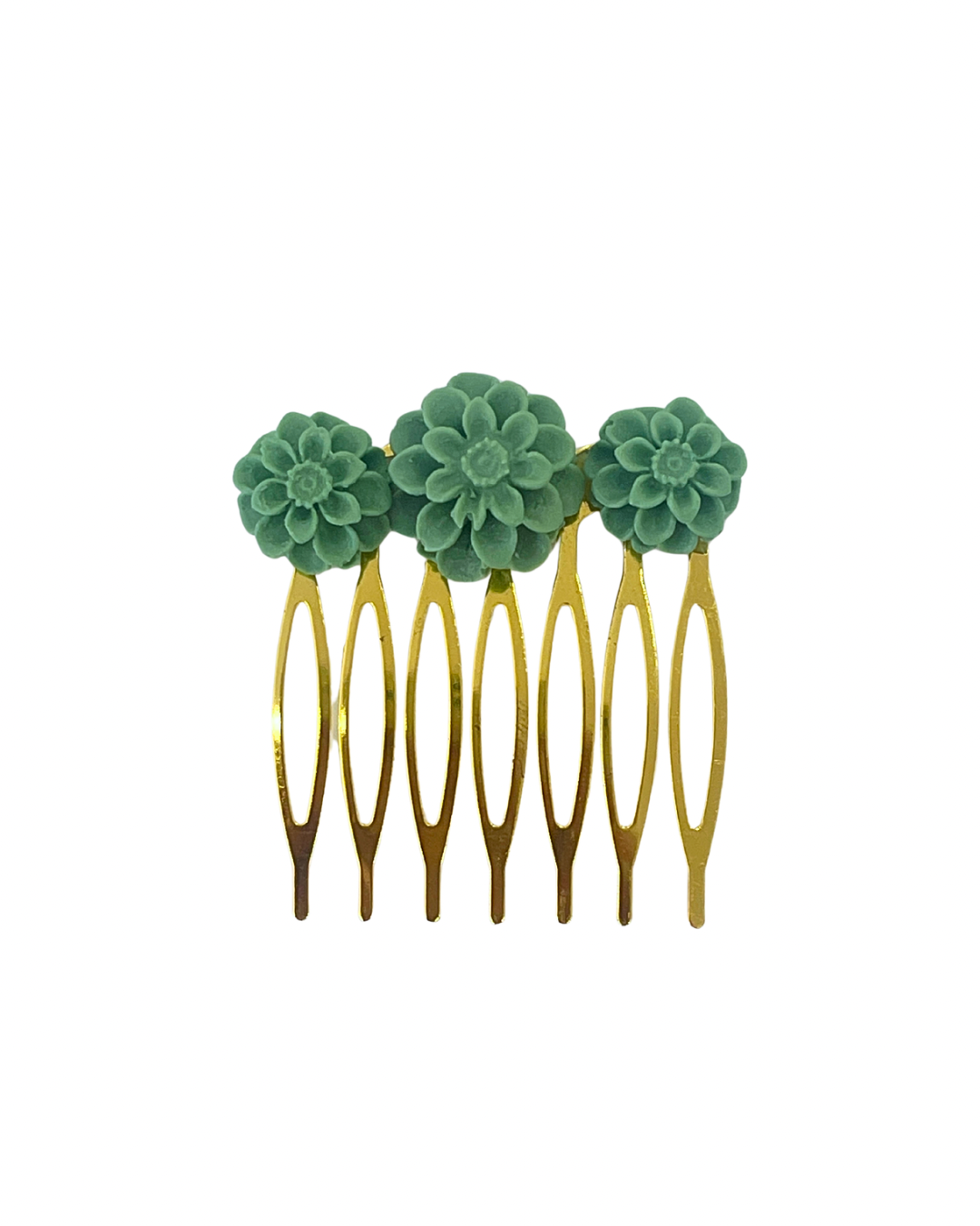 Peinecillo de flamenca tres flores de acetato jabonoso