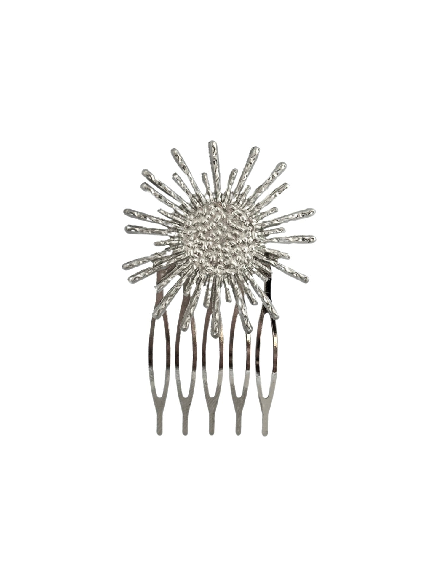 Peinecillo de plata de flamenca de rayos