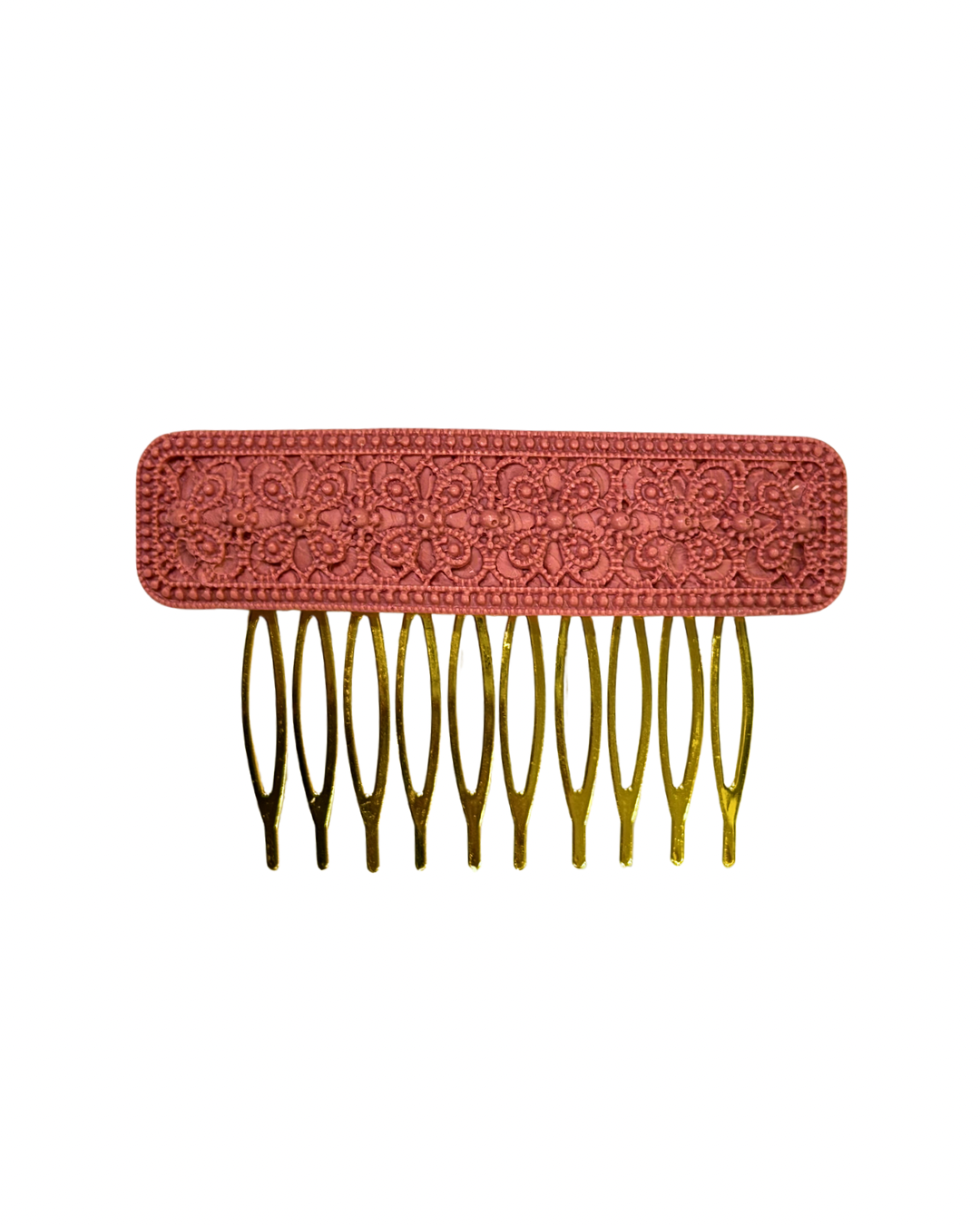 Peinecillo flamenca de acetato rectangular maquillaje