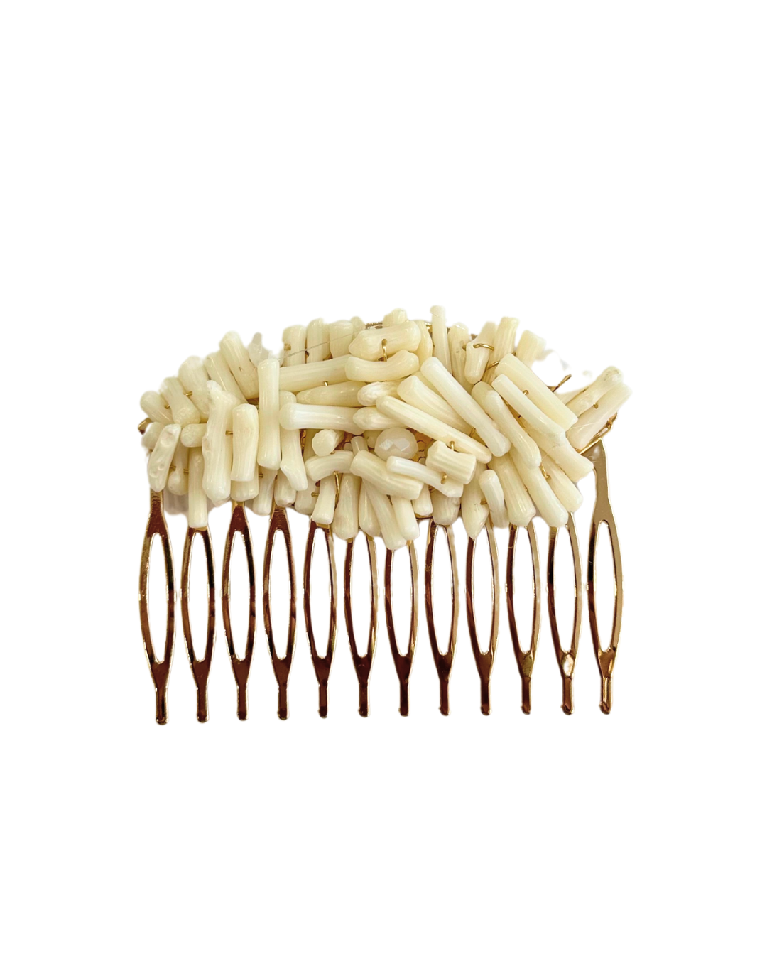 Peinecillo de Flamenca Detalles de Coral Blanco