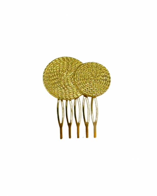 Peinecillo de Flamenca Dorado Mini Rodetes