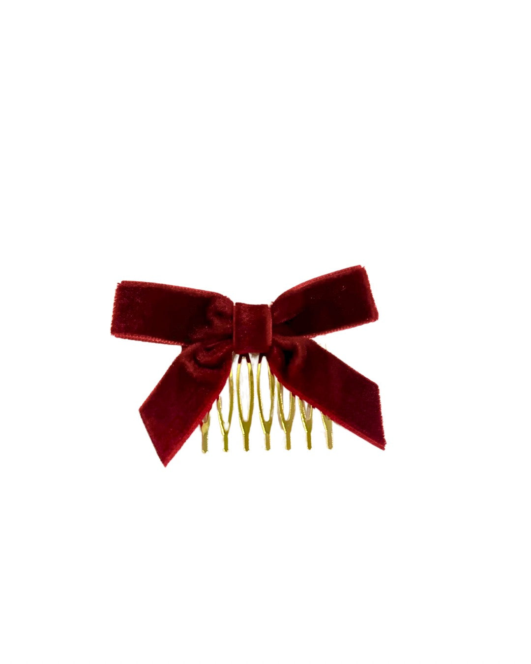 Peinecillo de Flamenca Lazo Terciopelo Burdeos