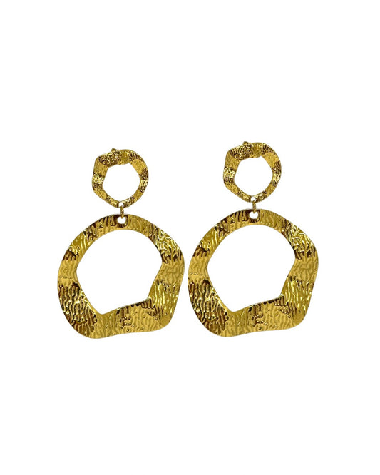 Pendientes Doble Aro Abstracto
