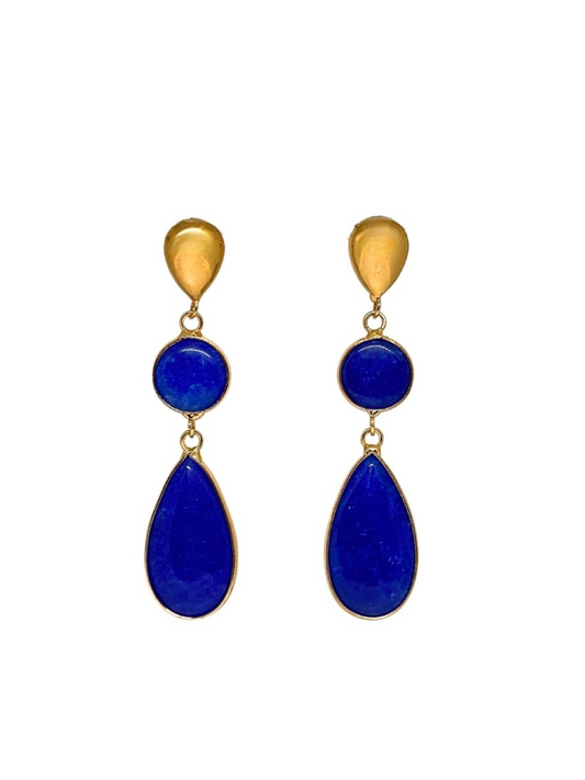 Pendientes de flamenca lagrima azul