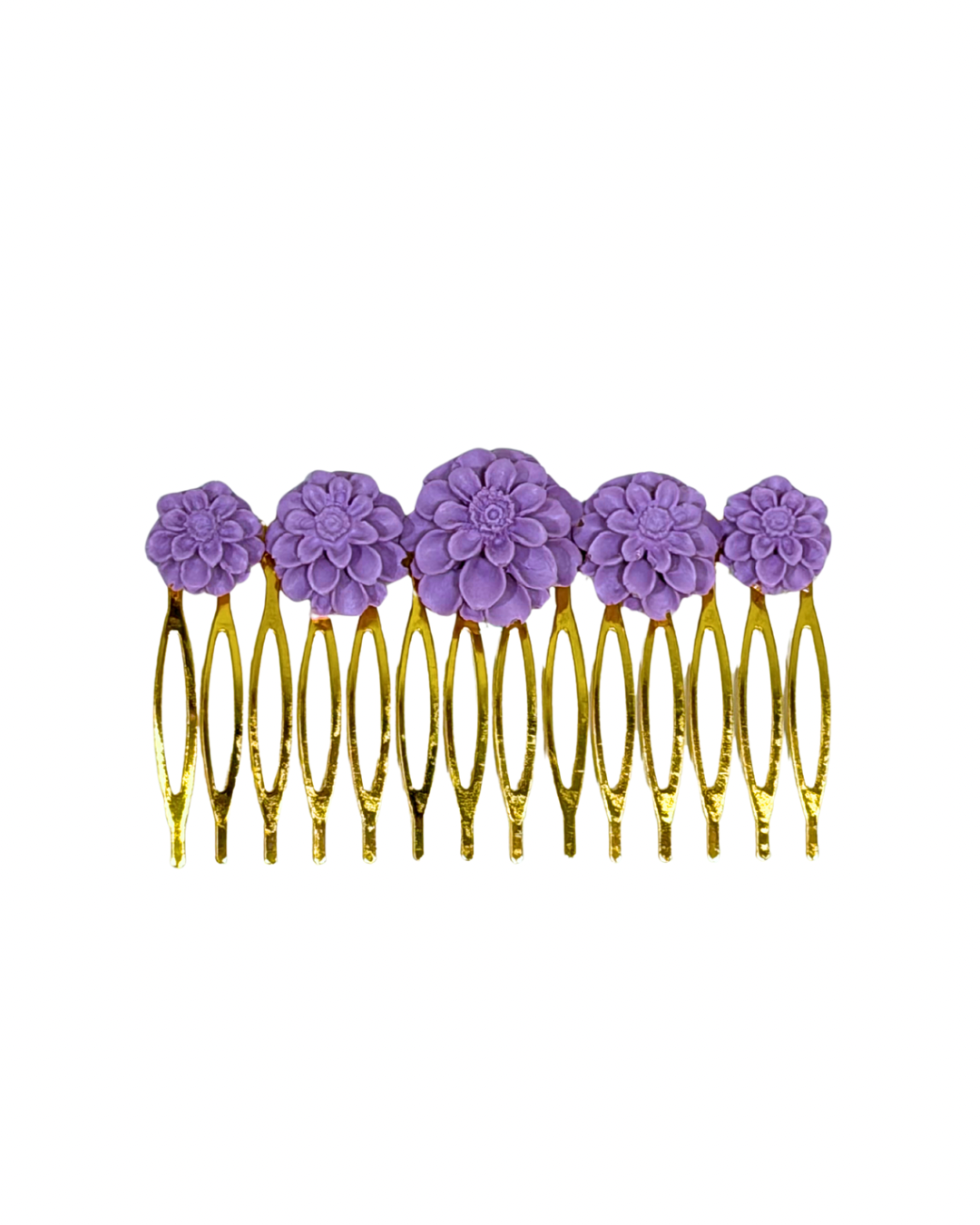 Pendientes flamenca de acetato flores malva