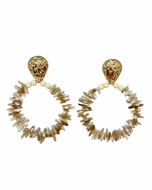 Pendientes de Flamenca Corales Blanco
