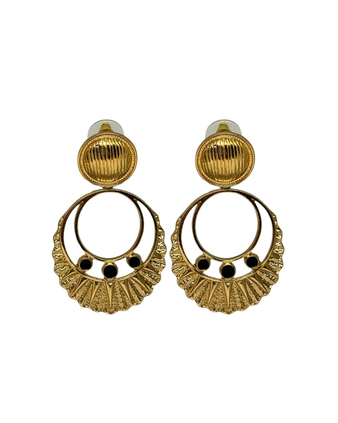 Pendientes de Flamenca Dorado y detalles en negro