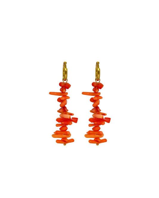 Pendientes de Flamenca Imitación Coral 