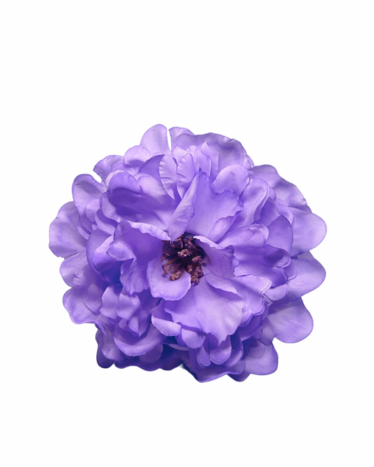 Peonía de Flamenca Teñida a Mano Malva
