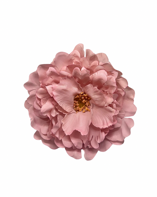 Peonía de Flamenca Teñida a Mano Rosa Palo