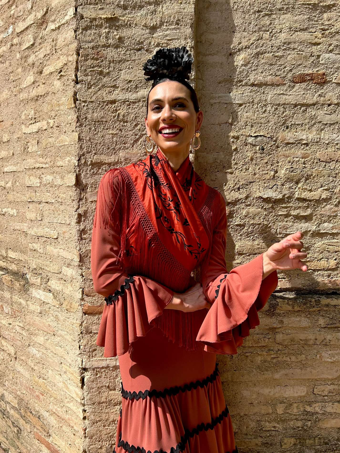 Peonia de flamenca de color gris