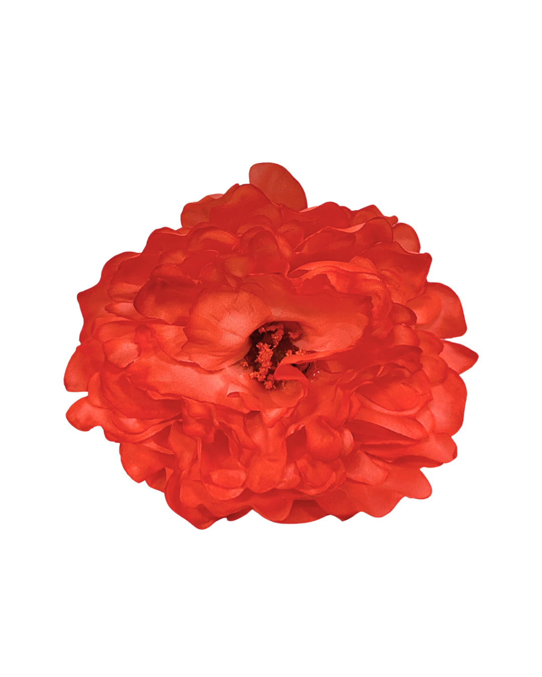 Peonía de Flamenca Teñida a Mano Salmón