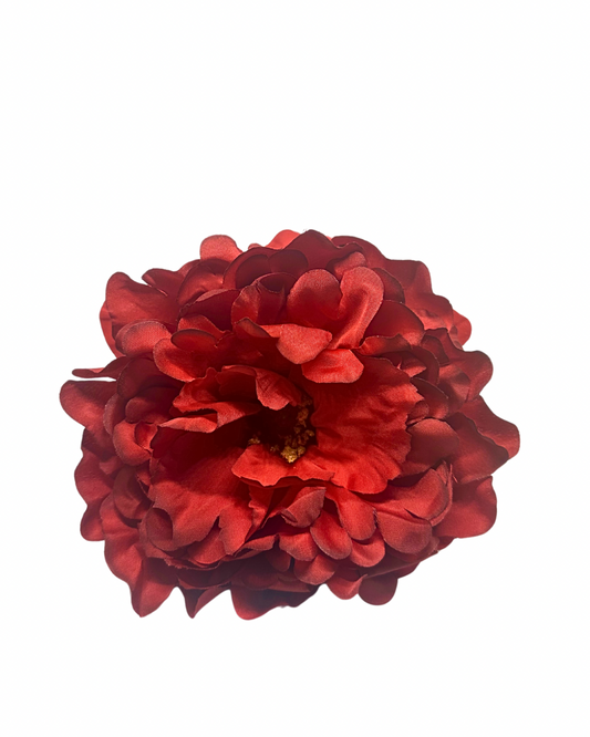 Peonia teñida a mano color granate
