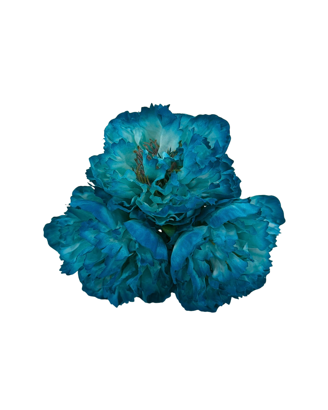 Ramillete de Flamenca Tres Peonías Agua Marina