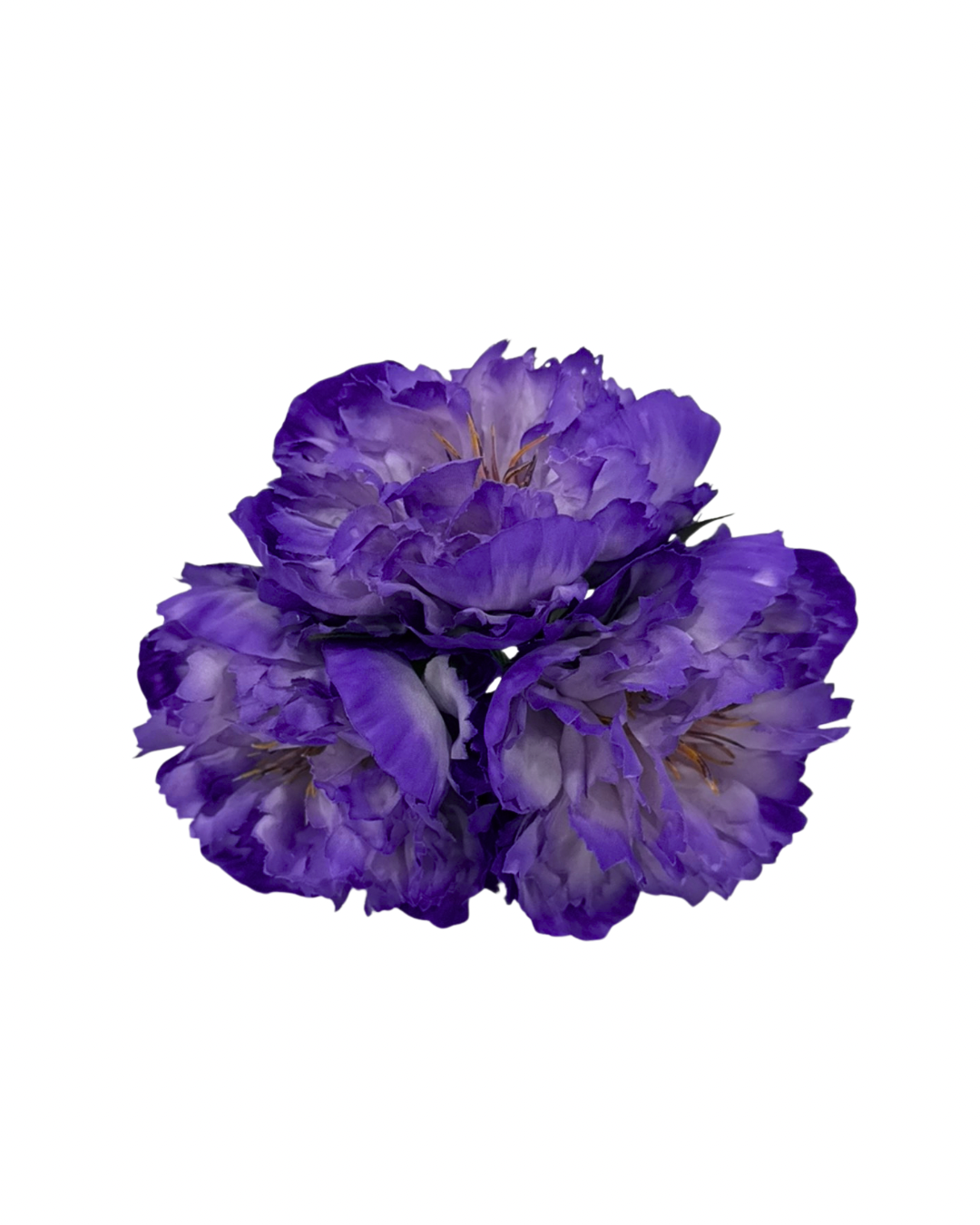 Ramillete de Flamenca Tres Peonías Malva