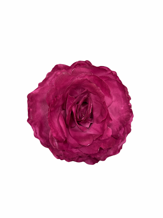 Rosa teñida a mano color buganvilla