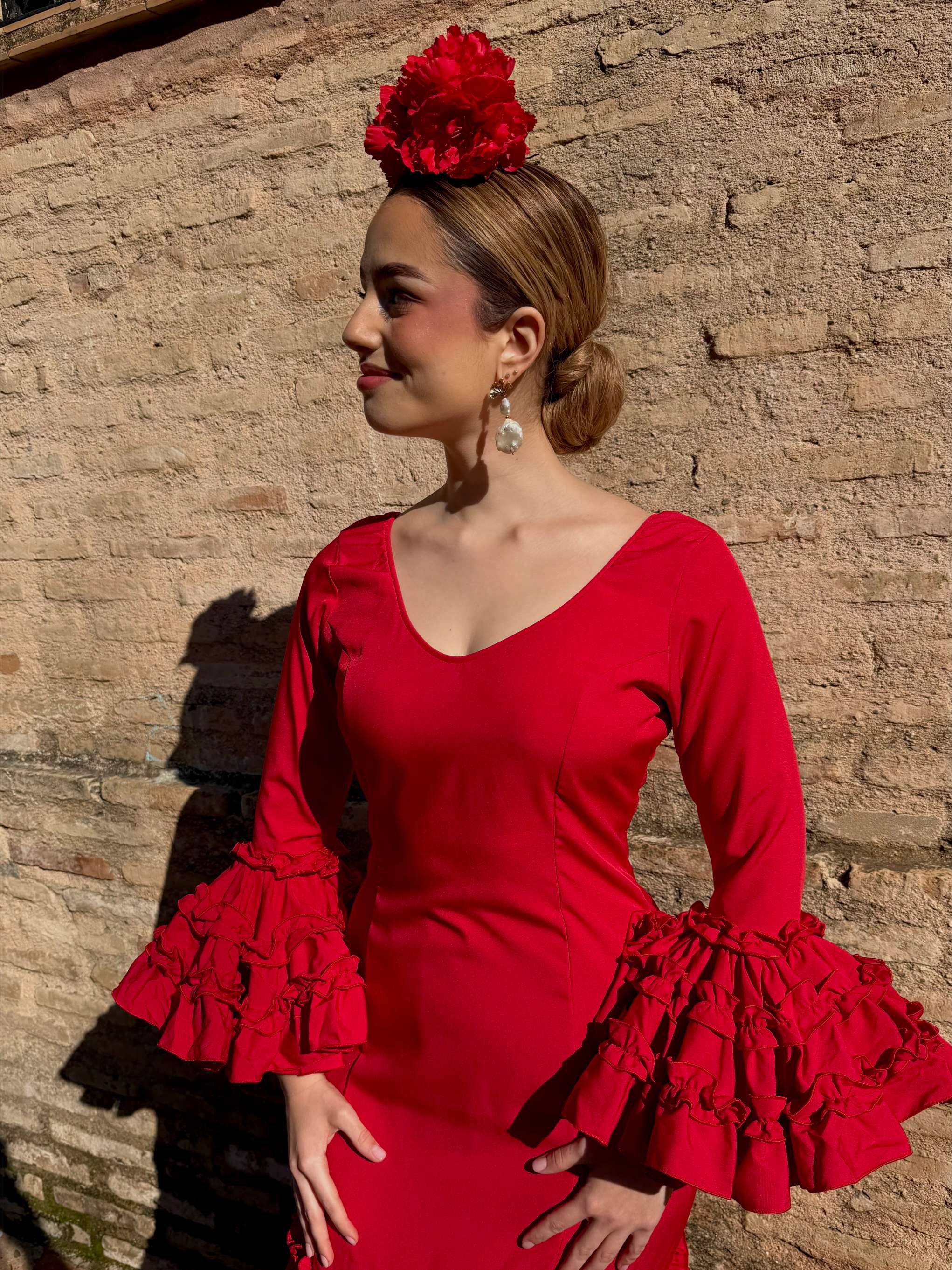Traje de flamenca KORALTI color rojo
