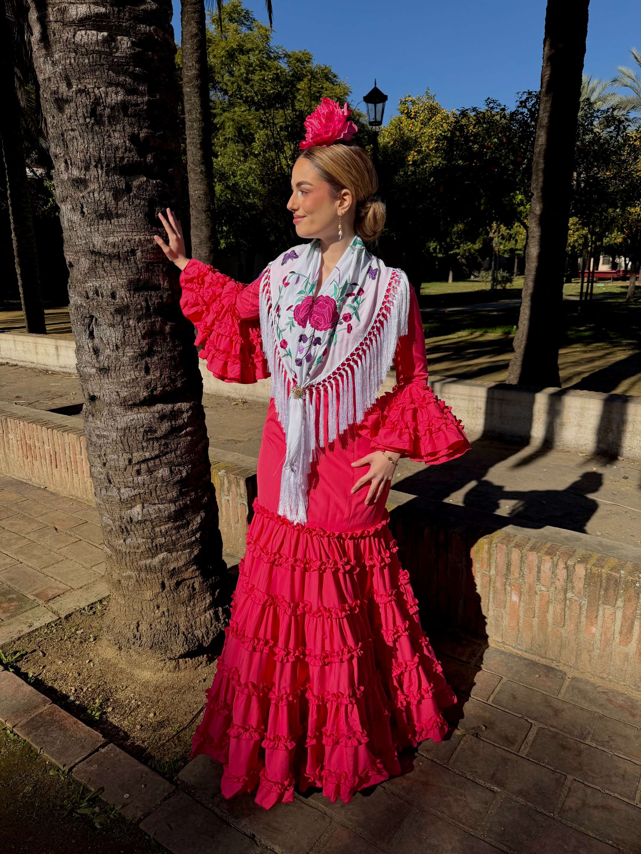 Traje de flamenca KORALTI color fresa