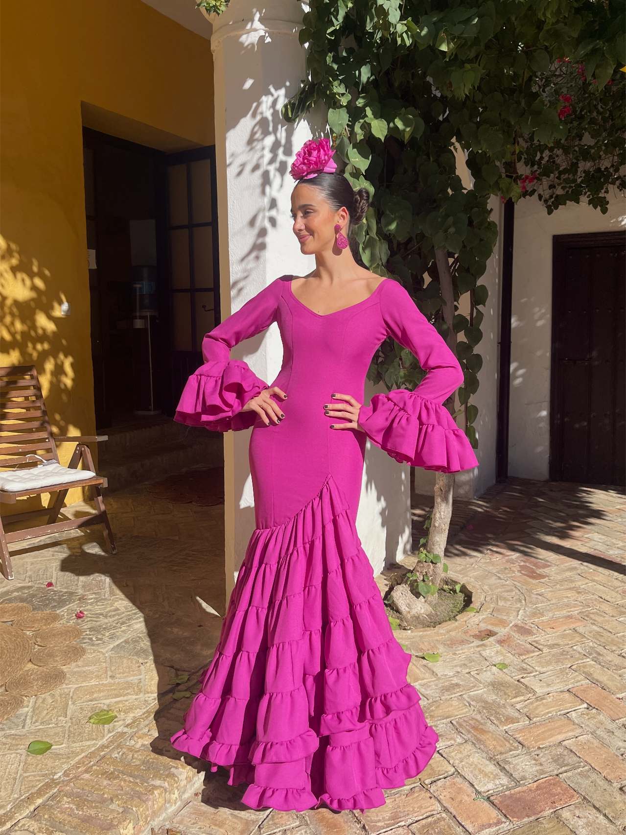 Traje de flamenca Canastero Strech Buganvilla