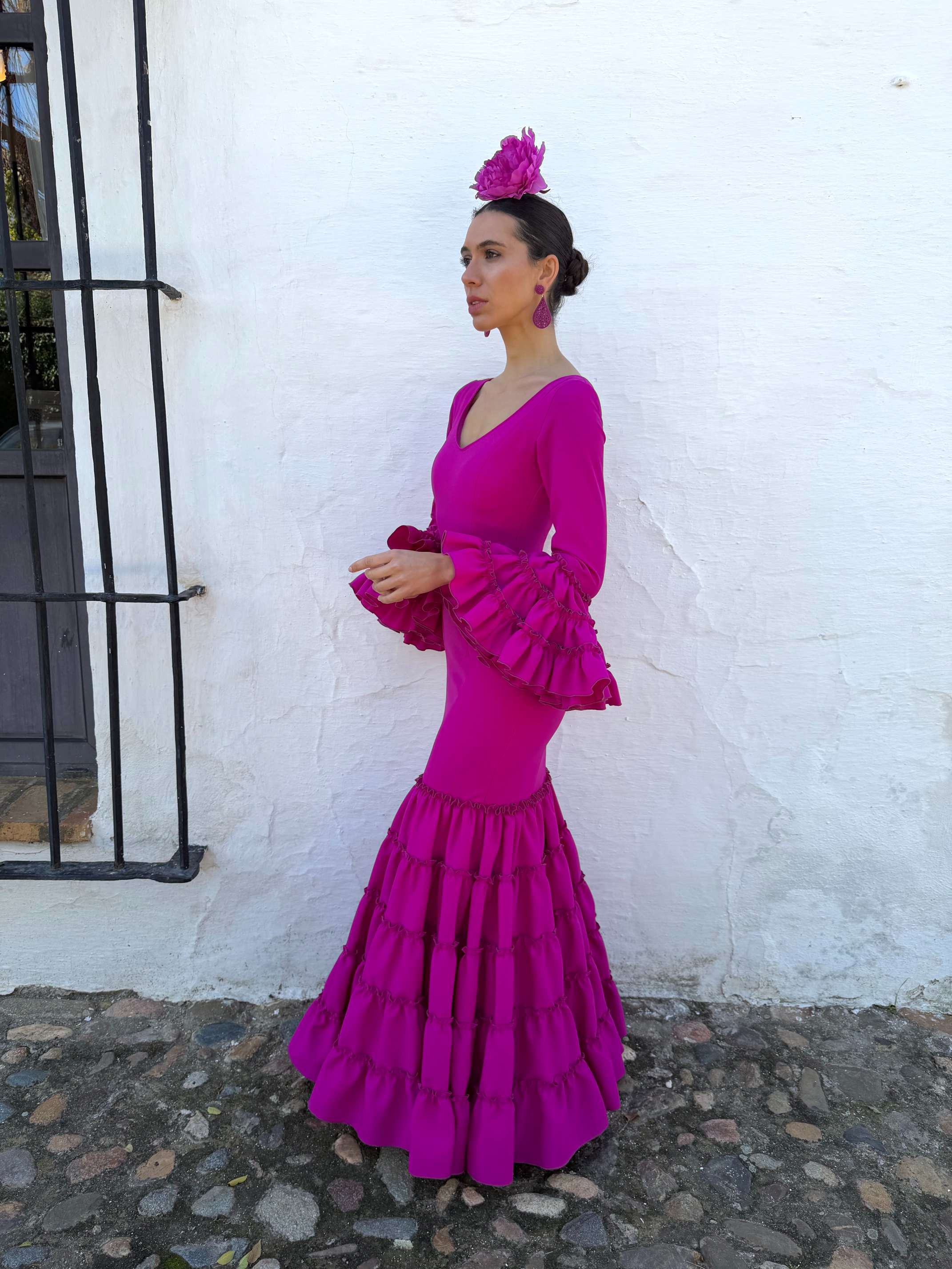 Traje de flamenca buganvilla canastero 