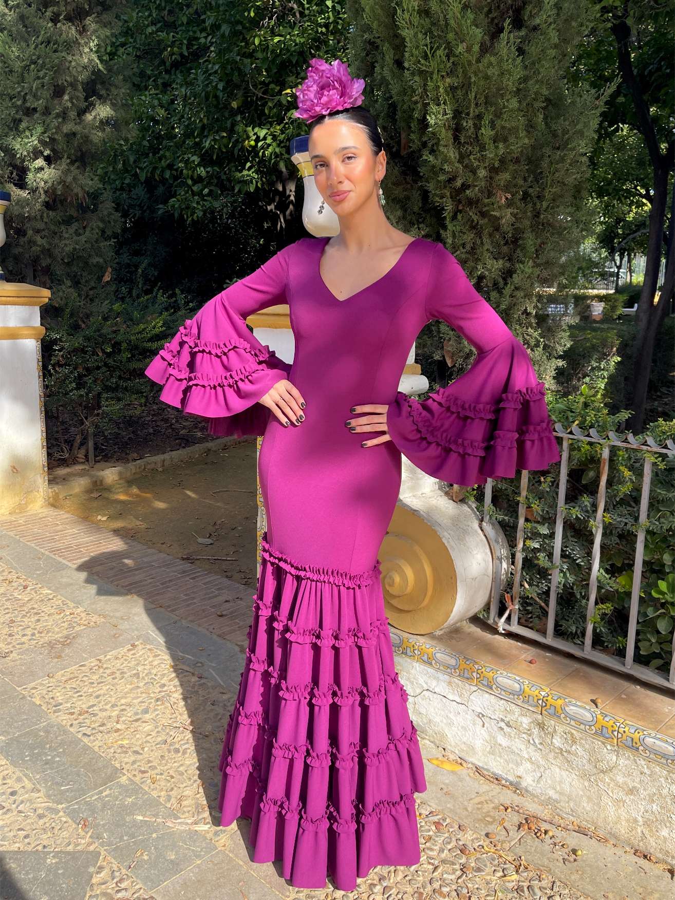 Traje de flamenca buganvilla low cost