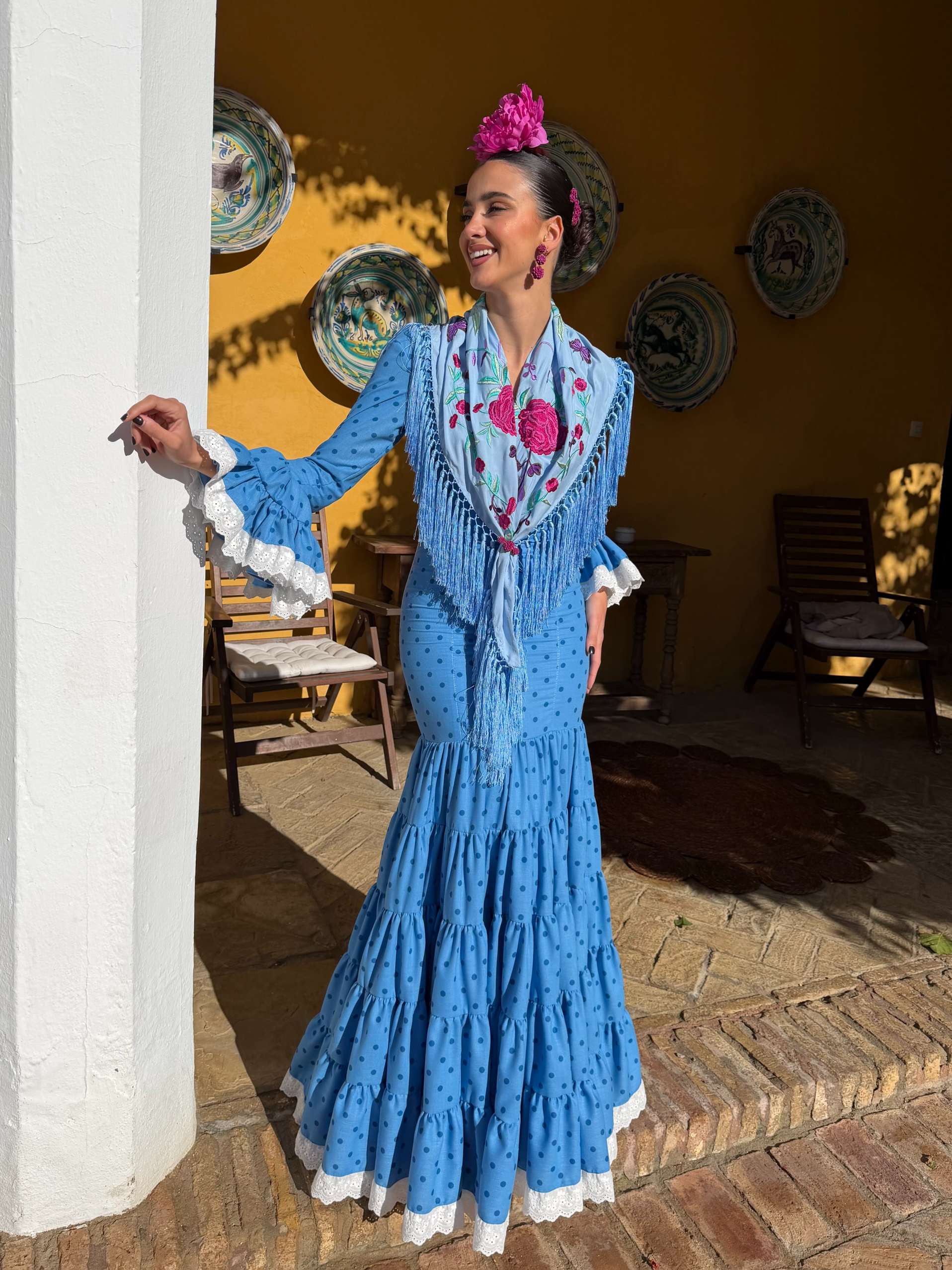 Traje de flamenca canastero tira bordada