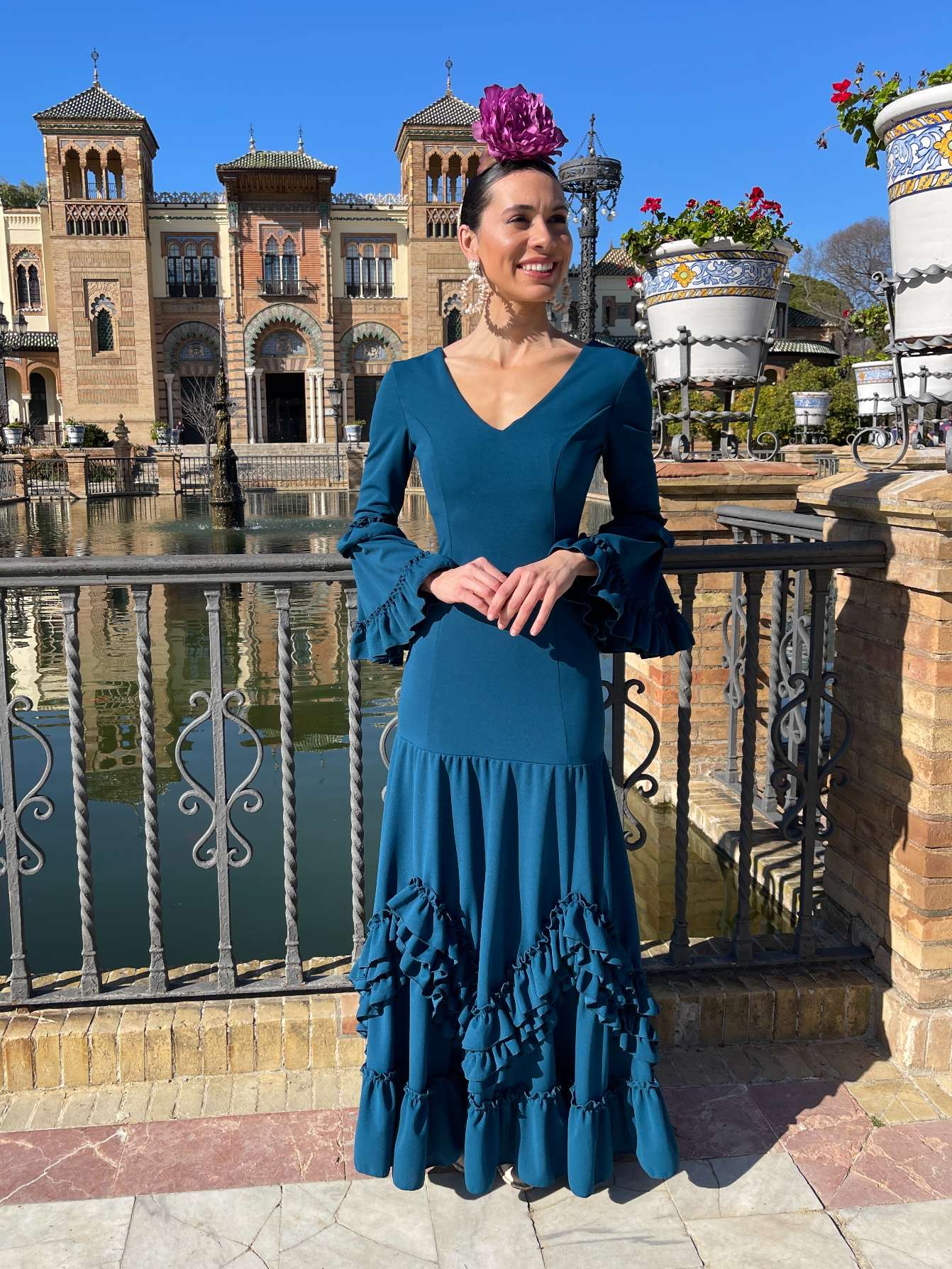 Traje de Flamenca Tendencia Falda Picos
