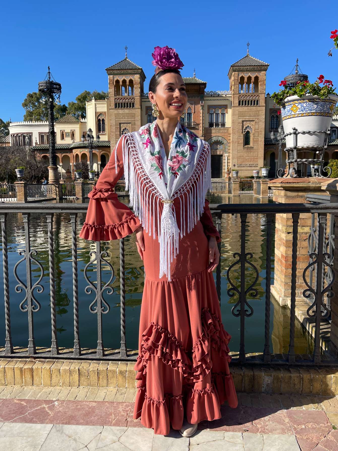 Traje de Flamenca Tendencia Falda Picos Caldera