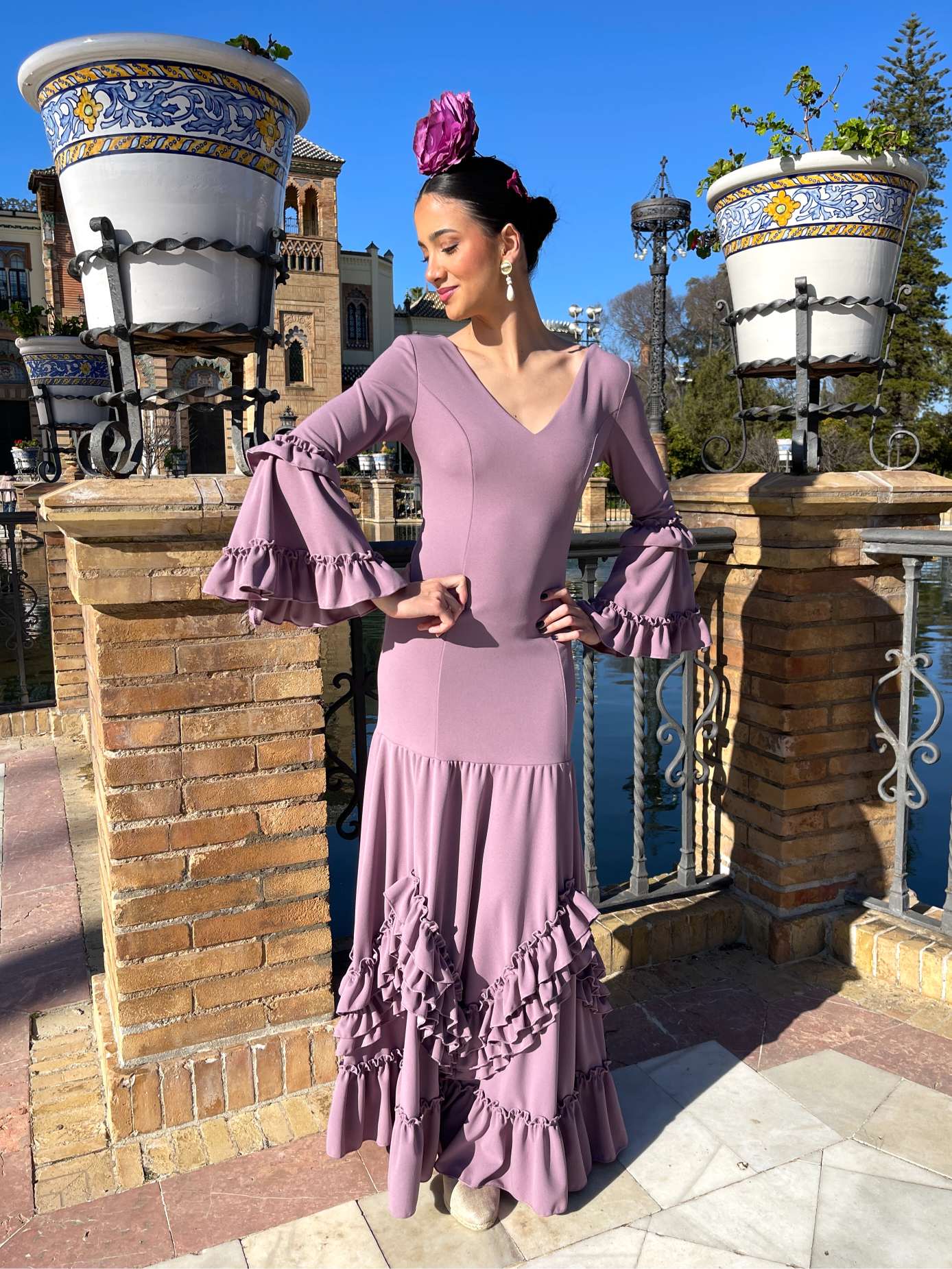 Traje de Flamenca Falda de capa Adorno Garrucha en Pico SPECIAL PRICE