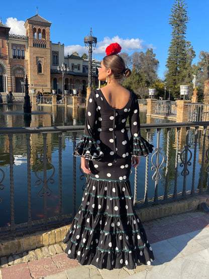 Vestido de gitana canastero con lunares